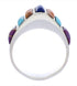 Authentic Sterling Silver Multicolor Southwest Ring Size 6-1/2 CX50870